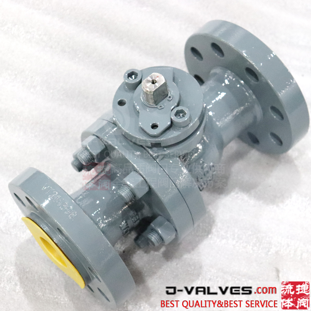 2PC Cast Steel Soft Seated Flanged Bal Valve with Lever