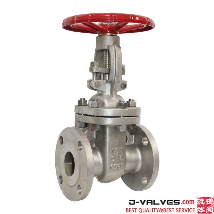 Stainless Steel A351 CF8 Material JIS10K Flanged Gate Valve 