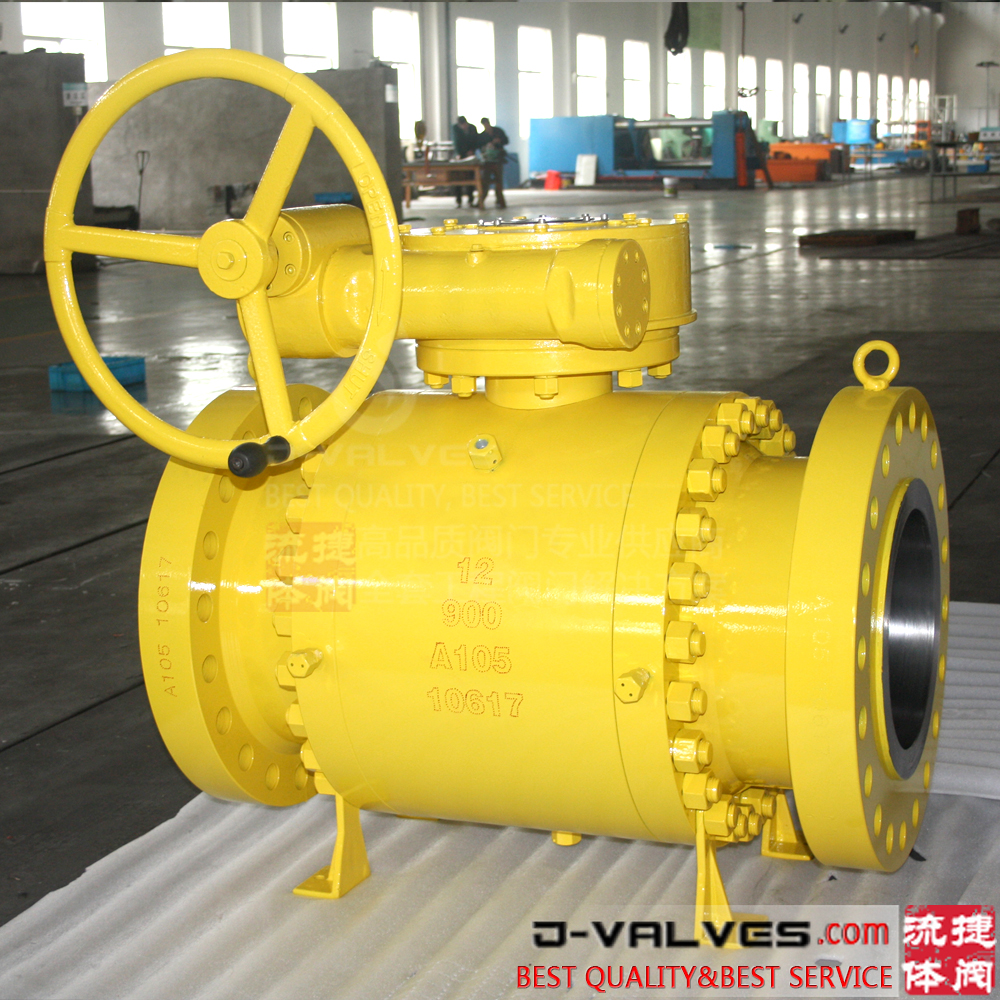 API 6D Cast Steel Flanged Trunnion Mounted Ball Valve