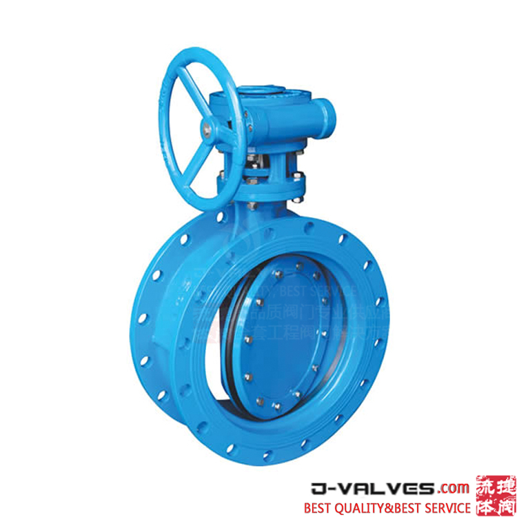 EPDM Rubber Lined Seal Double Flanged Connection Butterfly Valve from