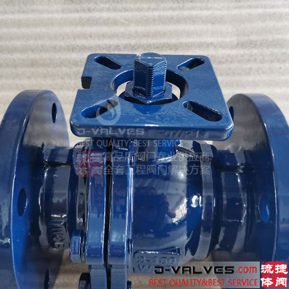 API Cast Steel Flange Floating Ball Valve with ISO5211 Mounting Pad 