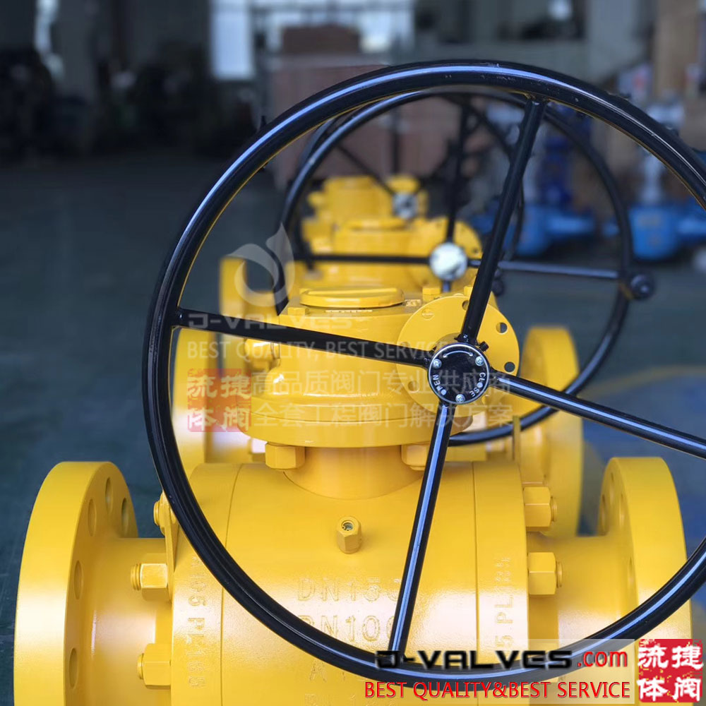 DIN EN GB Cast Steel/SSS/CS 3PC Flange Trunnion Mounted Ball Valve