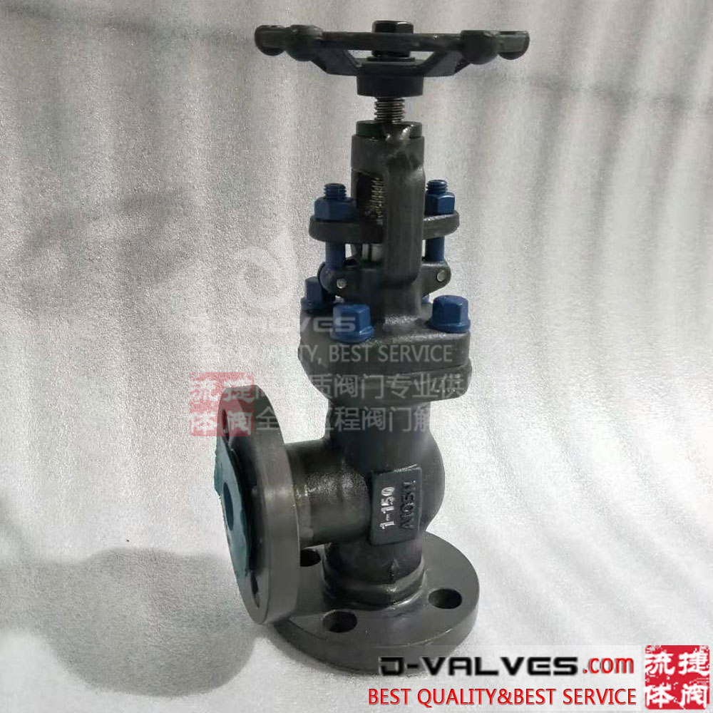CL150 1inch A105N Forged Steel Flange RF Angle Check Globe Valve