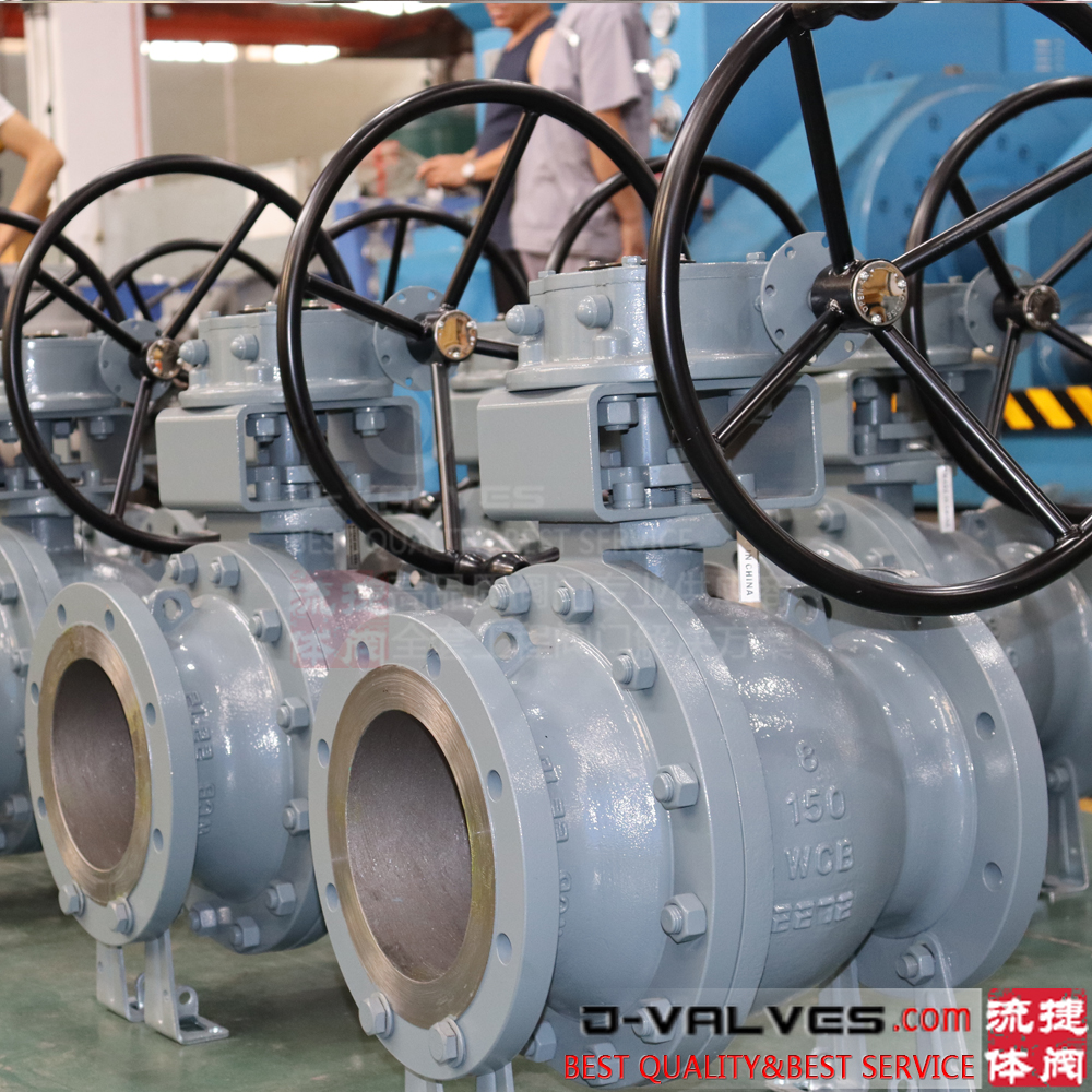Cast Steel A216 WCB Floating Ball Valve with Gear Operation