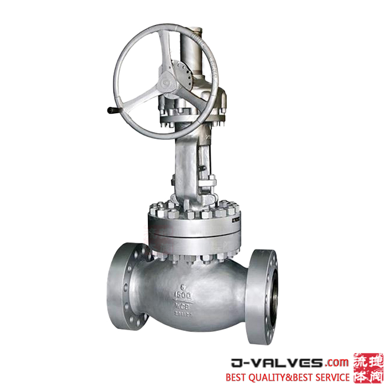 8inch 1500lb A216 WCB carbon steel flange RTJ globe valve with gear