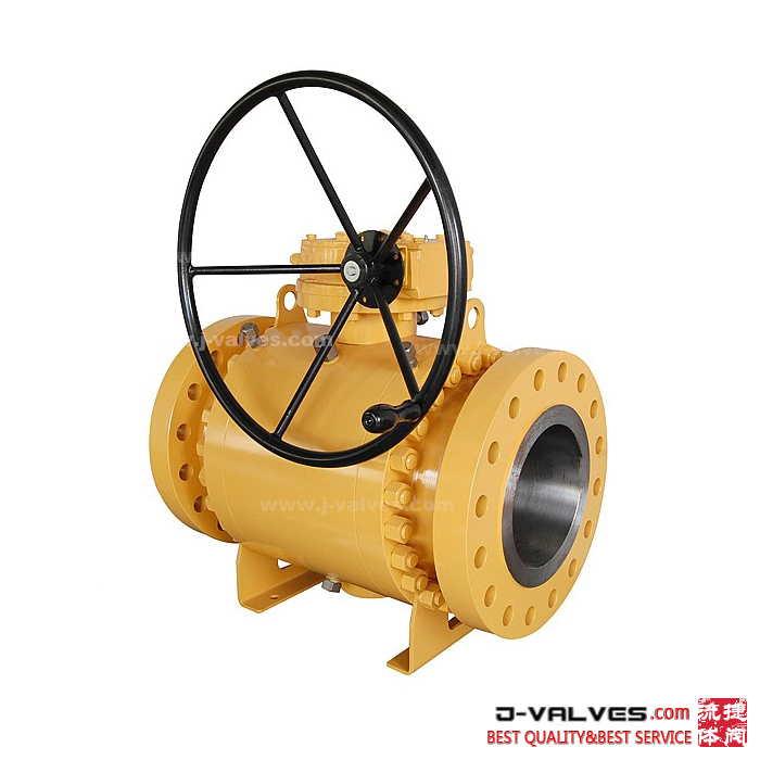 Forged Steel A105 3PCS Body Trunnion Mounted Ball Valves 