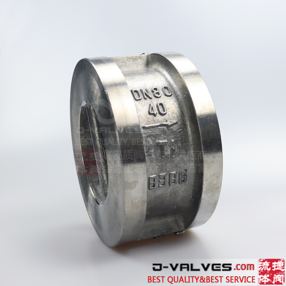 DIN Pn40 Titanium Alloy Dual Plate Wafer Check Valve